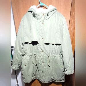 Arizona Jean Co. Fleece Jacket Coat, Green Dust 3XL